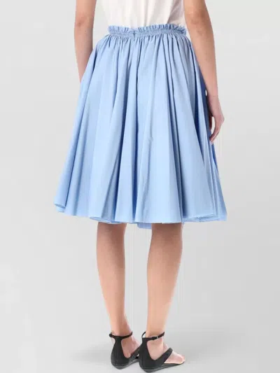 Ami Alexandre Mattiussi Ami Paris Ami Paris Cotton Midi Corolla Skirt In Blue