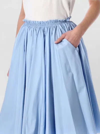 Ami Alexandre Mattiussi Ami Paris Ami Paris Cotton Midi Corolla Skirt In Blue