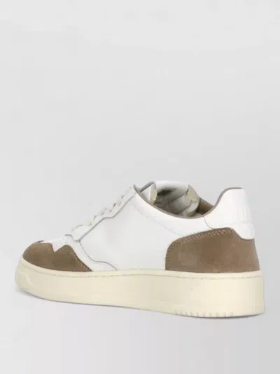 Autry 'medalist' White Low Top Sneakers With Logo Patch On Tongue And Side In Leather Blend Woman