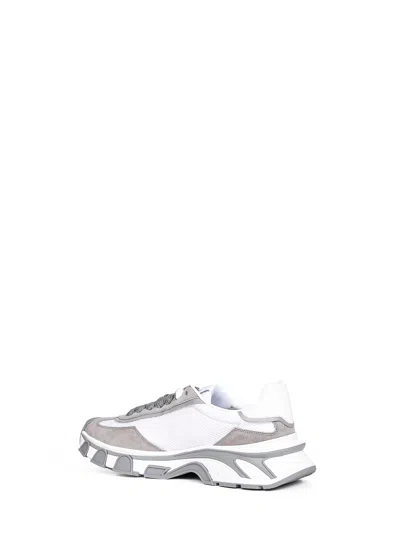 Dolce & Gabbana Dg Country Road Sneaker In Leather And Fabric In Gray