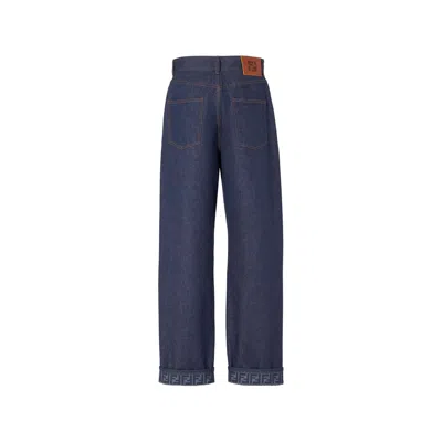Fendi Long Jeans In Blue