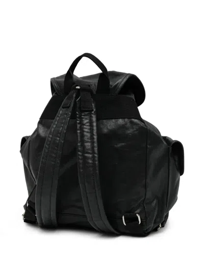 Open Yy Drawstring Backpack In Black