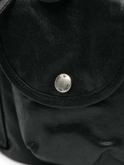 Open Yy Drawstring Backpack In Black