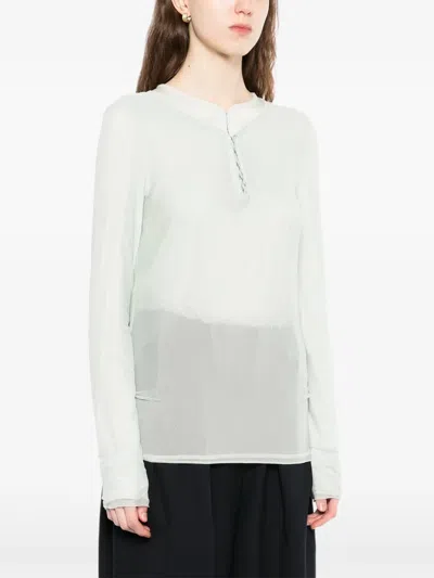 Open Yy Mesh Hooked T-shirt In Gray