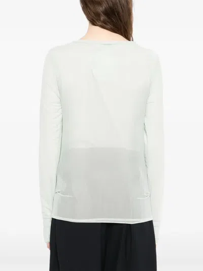 Open Yy Mesh Hooked T-shirt In Gray