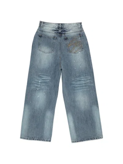 Andersson Bell Patchwork Distressed Jeans In Blue