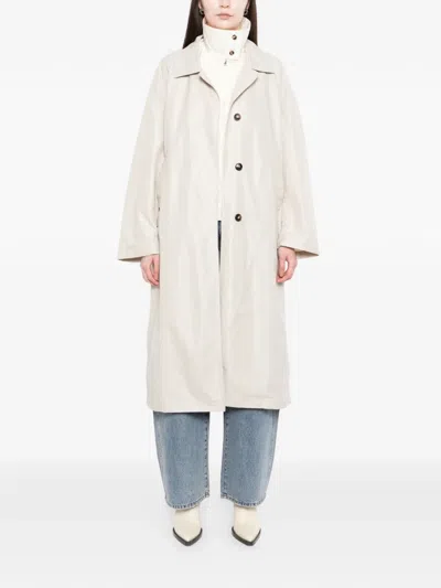 Ych Single-breasted Coat In White