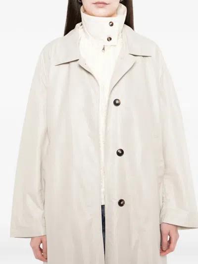 Ych Single-breasted Coat In White