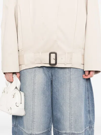 Ych Belted Jacket In White