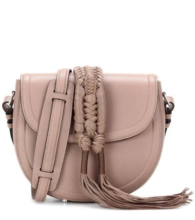 Altuzarra Ghianda Knot Saddle Leather Shoulder Bag In Brown