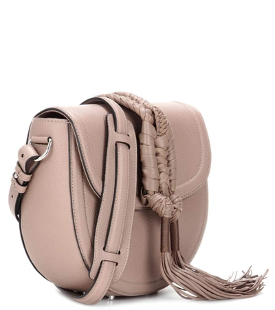 Shop Altuzarra Ghianda Knot Saddle Leather Shoulder Bag In Brown