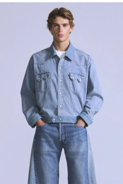 Levi's Customized Sawtooth Jacket In Blue