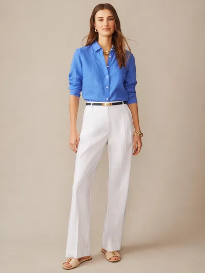 J.mclaughlin Women's Britt Linen Shirt French Blue