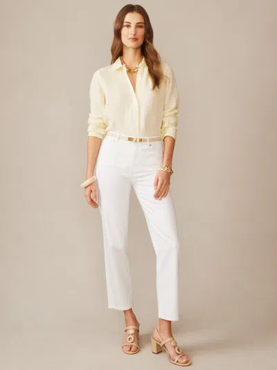 J.mclaughlin Women's Britt Linen Shirt Lemon In Yellow