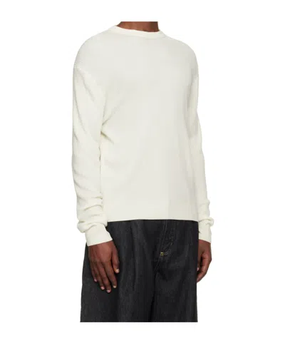 Studio Nicholson Sophisticated Parchment Knit Sweater For Men In Neutral