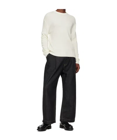 Studio Nicholson Sophisticated Parchment Knit Sweater For Men In Neutral
