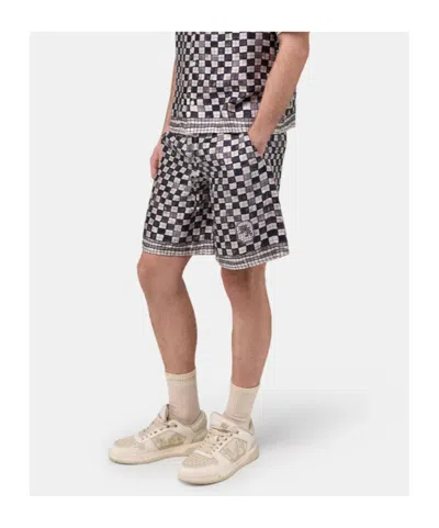 Amiri Checkered Drawstring Shorts In Blue