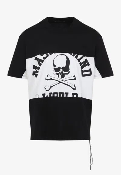 Mastermind Japan Mastermind World Horizontal Blocked Mini Short Sleeve Tee In Black