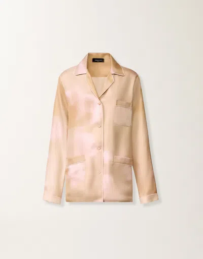 Fabiana Filippi Printed Pyjama-style Shirt In Neutral