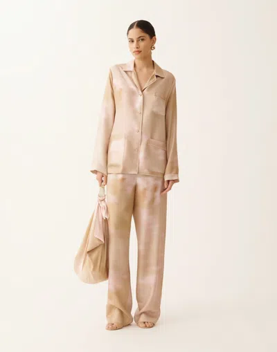 Fabiana Filippi Printed Pyjama-style Shirt In Neutral