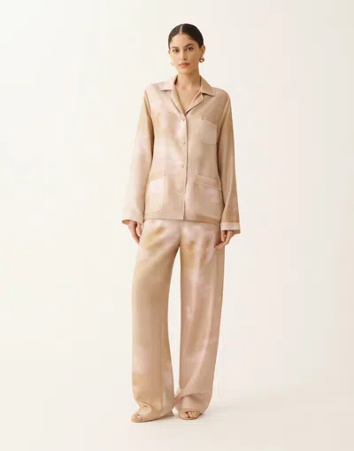Fabiana Filippi Printed Pyjama-style Shirt In Neutral