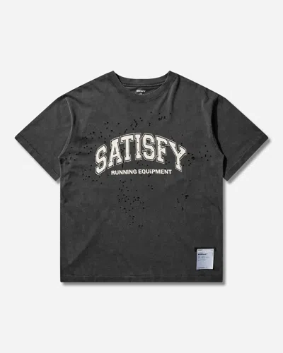 Satisfy Mothtech Printed Cotton Jersey T-shirt In Black