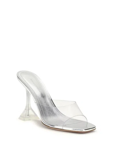 Amina Muaddi Women Lupita Glass Sandals In White