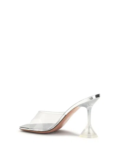Amina Muaddi Women Lupita Glass Sandals In White