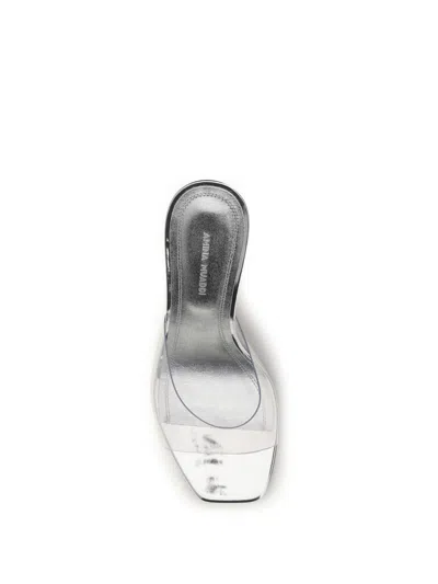 Amina Muaddi Women Lupita Glass Sandals In White