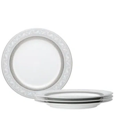 Noritake Crestwood Platinum Dinnerware Collection In White