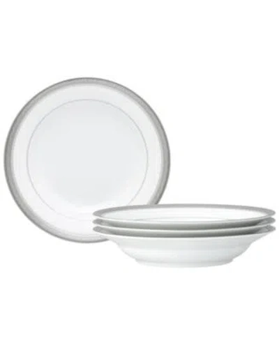 Noritake Crestwood Platinum Dinnerware Collection In White
