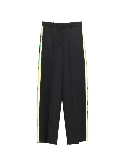 Loewe Striped-detail Trousers In Black