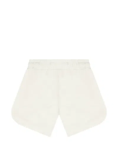 Escada Drawstring Logo Shorts In Neutral