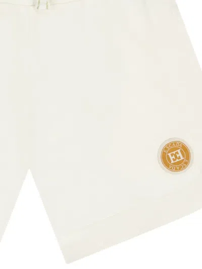 Escada Drawstring Logo Shorts In Neutral