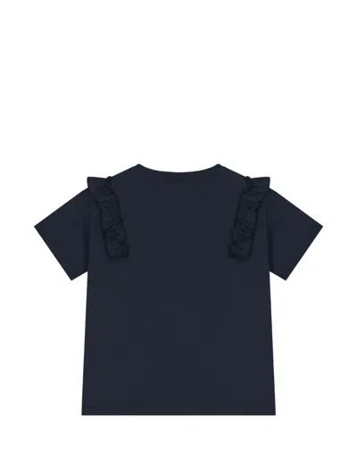 Escada Ruffled Short-sleeve T-shirt In Blue