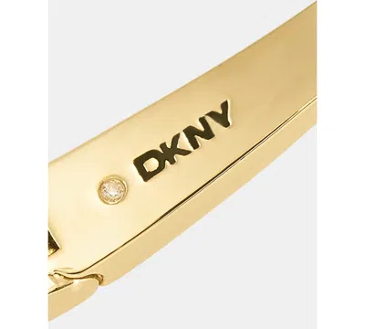 Dkny Thin Bypass Open Bangle Bracelet In Gold