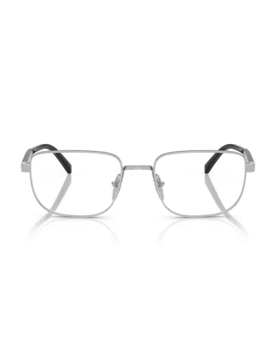 Prada 0pr B51v Rectangular Aluminum Frame Eyeglasses In Metallic