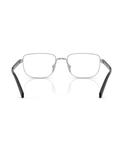 Prada 0pr B51v Rectangular Aluminum Frame Eyeglasses In Metallic