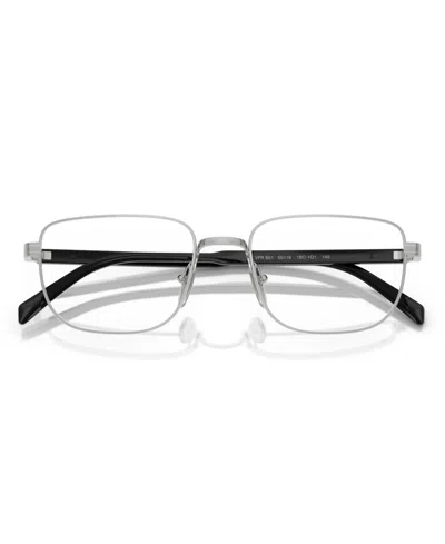 Prada 0pr B51v Rectangular Aluminum Frame Eyeglasses In Metallic
