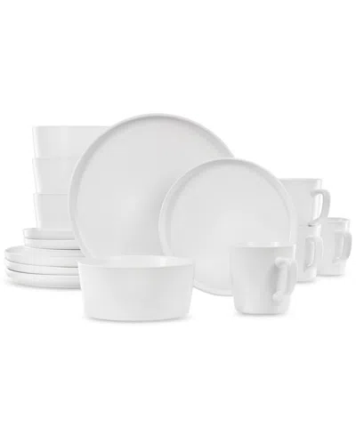Elama Luxmatte White 16pc Dinnerware Set In White