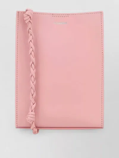 Jil Sander Small Leather Tangle Shoulder Bag Rectangular In Pink