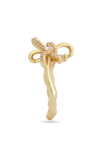Nordstrom Rack Cubic Zirconia Bow Ring In Pattern