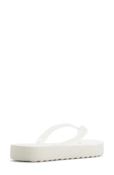 Roxy Beach Up Platform Flip Flop In White