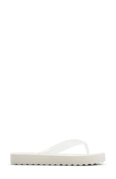 Roxy Beach Up Platform Flip Flop In White