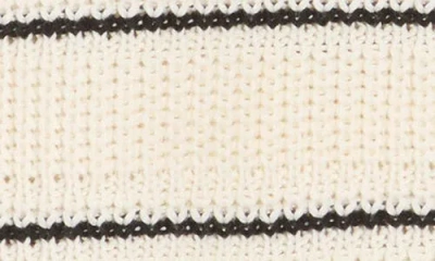 Blu Pepper Stripe Knit Button Front Top In Neutral