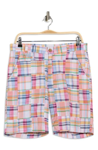 Vintage 1946 Patchwork Madras Flat Front Shorts In Multi