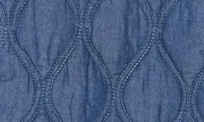 Nanette Lepore Heart Quilted Denim Vest In Blue