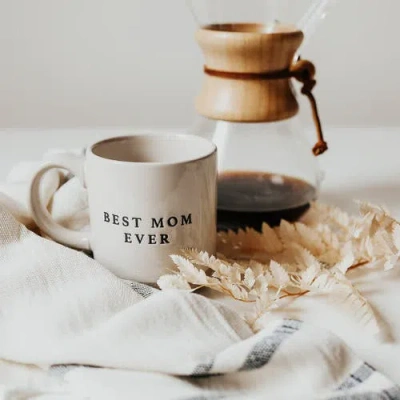 Sweet Water Decor Stoneware Pattern Coffee Mug In White