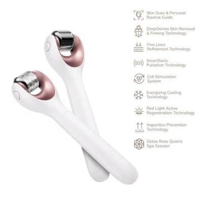 Geske Smartappguided Microneedle Face Roller | 9 In White