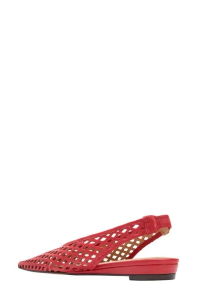 Andre Assous André Assous Brielle Pointed Toe Slingback Flat In Red